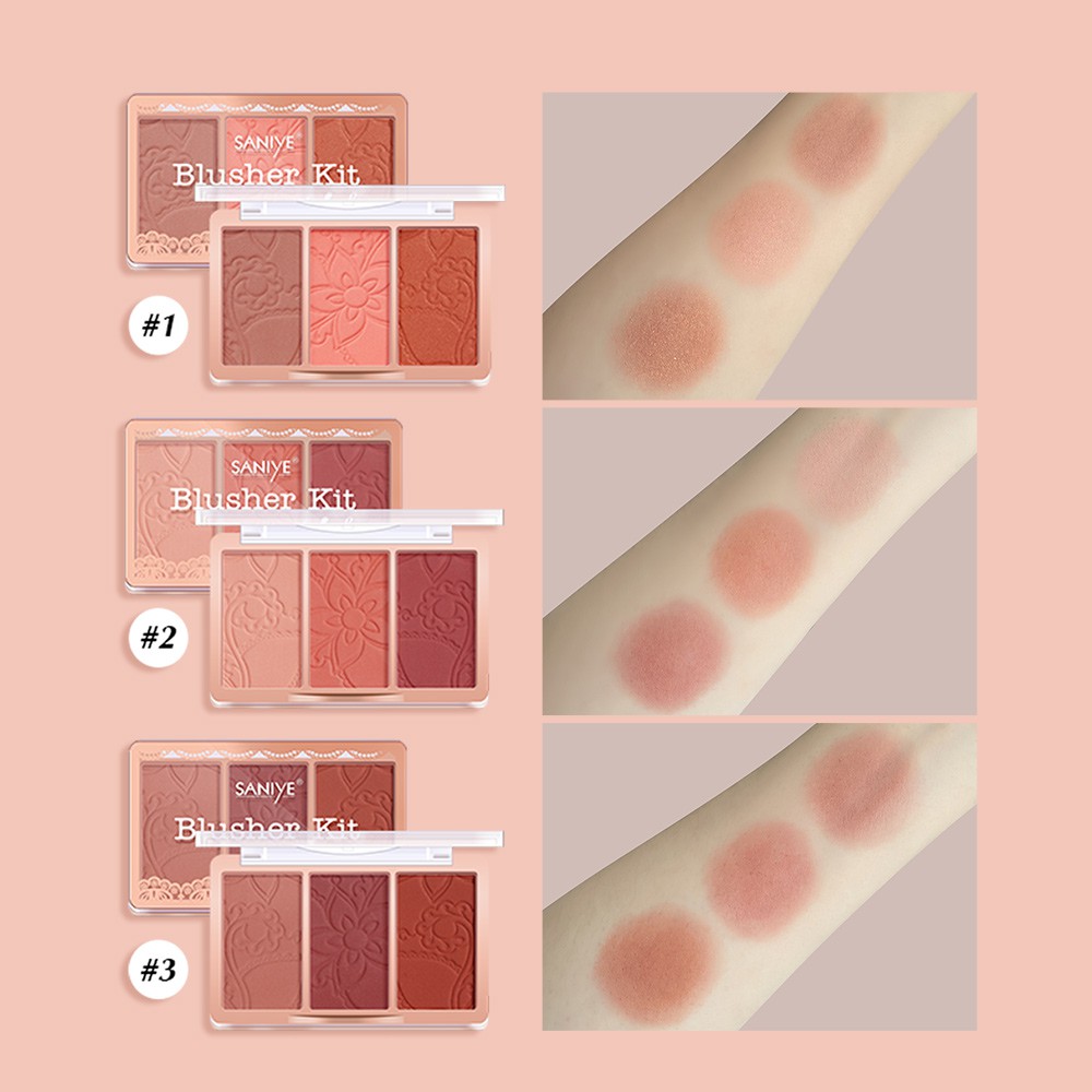 [Hàng mới về] Bảng Phấn Má Hồng Saniye E0337 Trang Điểm Tươi Tắn Dễ Lên Màu | BigBuy360 - bigbuy360.vn