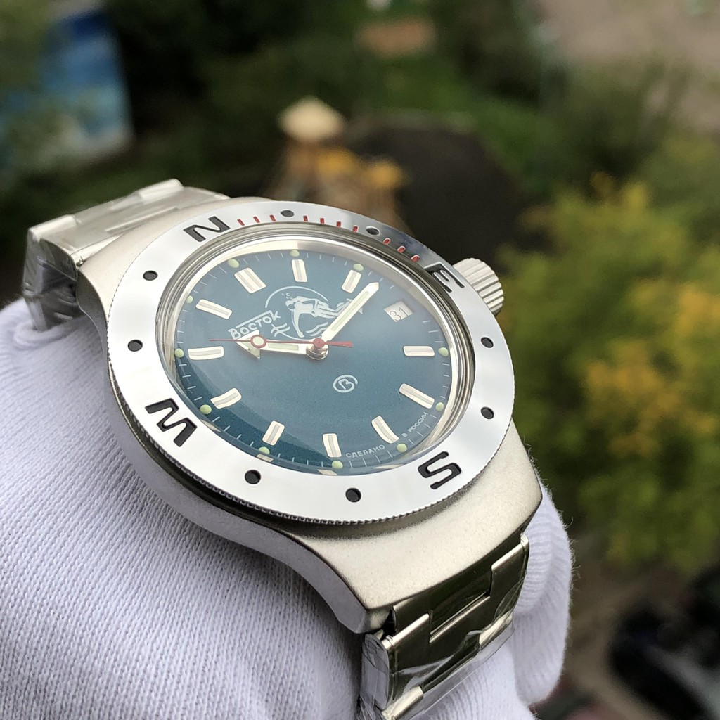 Đồng hồ nam Vostok máy cơ tự động Automatic, size mặt 40, chống nước tốt 20 ATM. Đồng hồ Nga Vostok Amphibia 060059