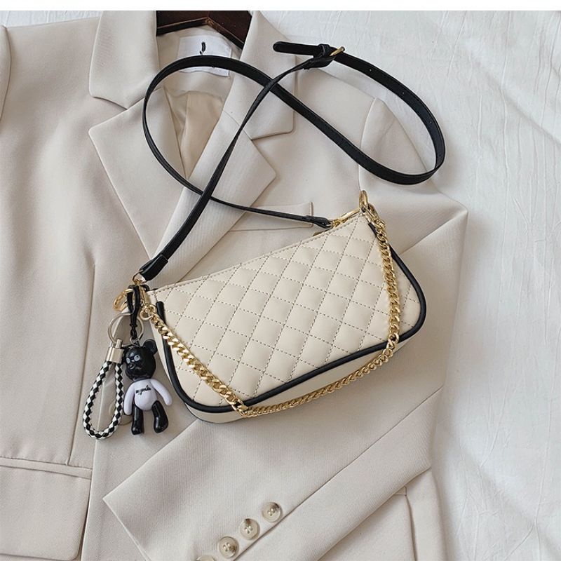 Túi Kẹp Nách ,Túi Xách Nữ Đeo Chéo Dây Xích Tặng Kèm Gấu