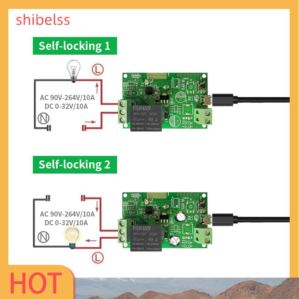 （ʚshibelss）SONOFF DC12V/5-32V Wireless WiFi Smart Switch Inching/Self-Locking Module