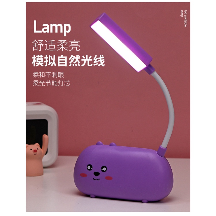 Đèn Led Chống Cận Để Bàn Cute Sạc Pin/Loại Đuôi Thú