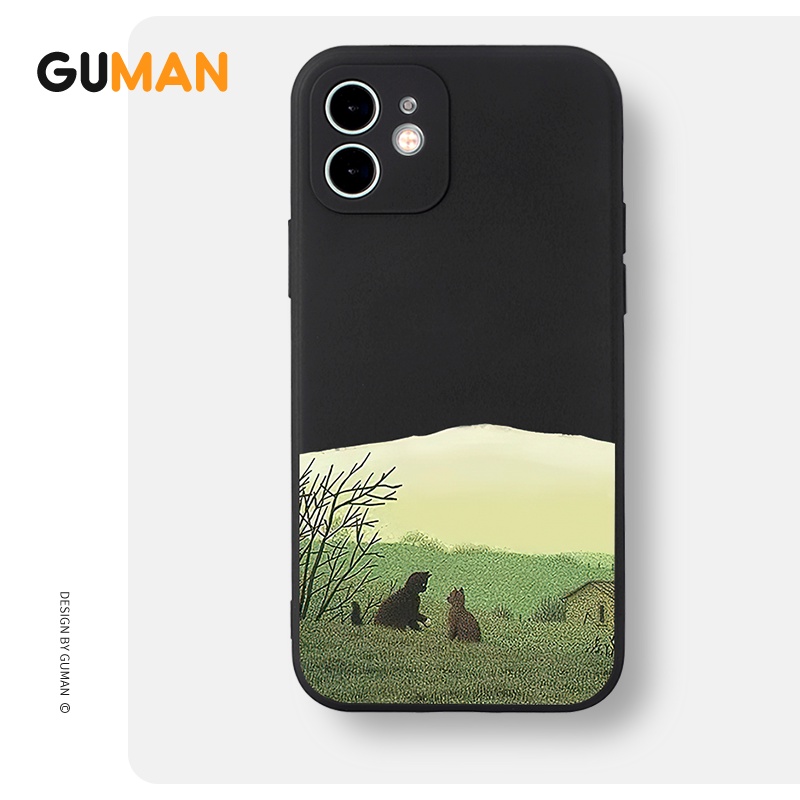 Ốp lưng GUMAN mềm chống bẩn ngộ nghĩnh dễ thương đẹp cho iPhone 14 13 12 11 Pro Max SE 2020 X XR XS 8 7 ip 6S 6 Plus kute XYB583