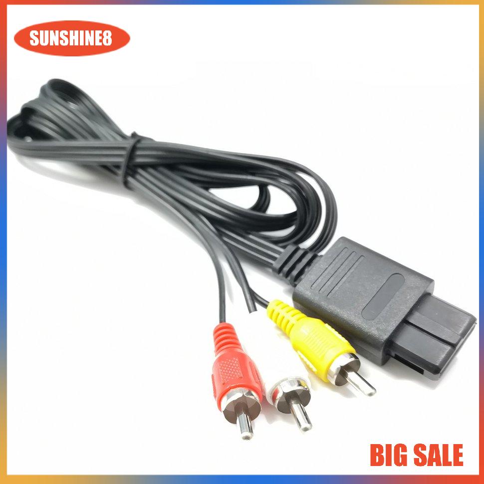 【SUN】N64 SNES 6FT RCA AV TV Audio Video Stereo Cable Cord Suitable Accessories