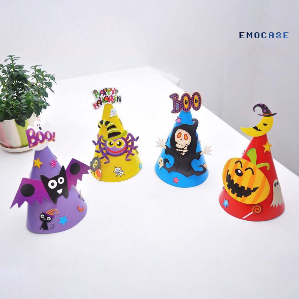 Mũ Halloween In Họa Tiết Hoạt Hình Kinh Dị 3D Dễ Thương Gọn Nhẹ Có Thể Tái Sử Dụng