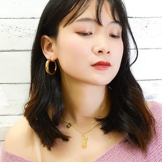 Bông Tai Titan Nữ Khoen Tròn To Cá Tính Titan Ko Đen TT 3343 Hoa Tai Phong Cách Hàn Quốc Cao Cấp