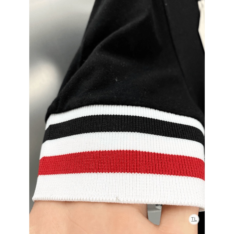 Áo thun Unisex nam nữ tay ngắn dáng ôm body THOMBROWN sọc đỏ trắng vải cotton xịn dày chống xù lông co dãn 4 chiều TL95