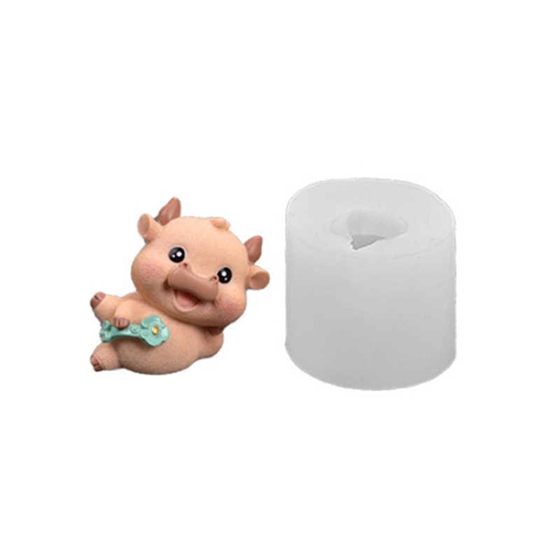 Khuôn Silicone Tạo Hình Làm Bánh Kẹo Hình Bò Sáp 3D