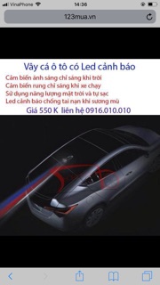 Đuôi cá ô tô có Led