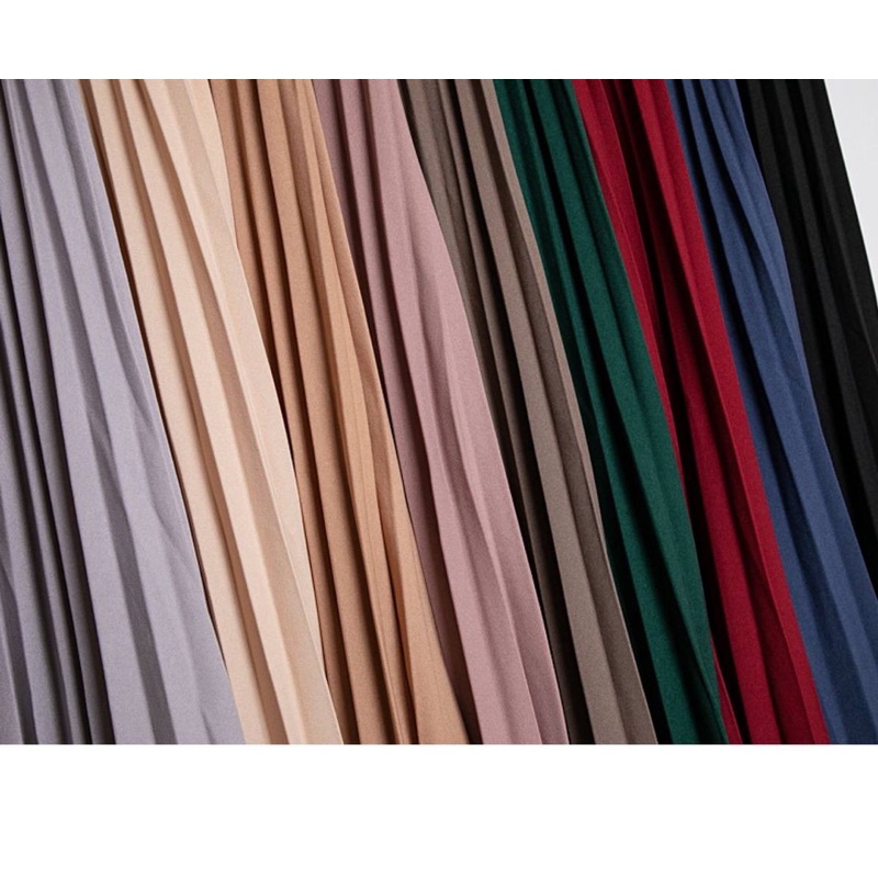 #1915 Chân váy xếp ly dáng dài kèm đai chất sạn hàng Quảng Châu