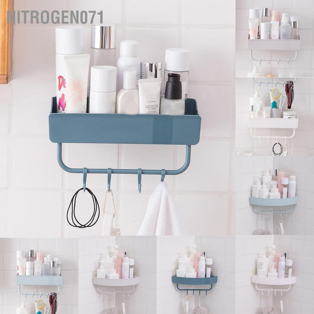 Nitrogen071 Kệ góc nhà tắm giá đựng đồ nhà vệ sinh dán tường siêu chắc nhựa 2 lớp chịu lực