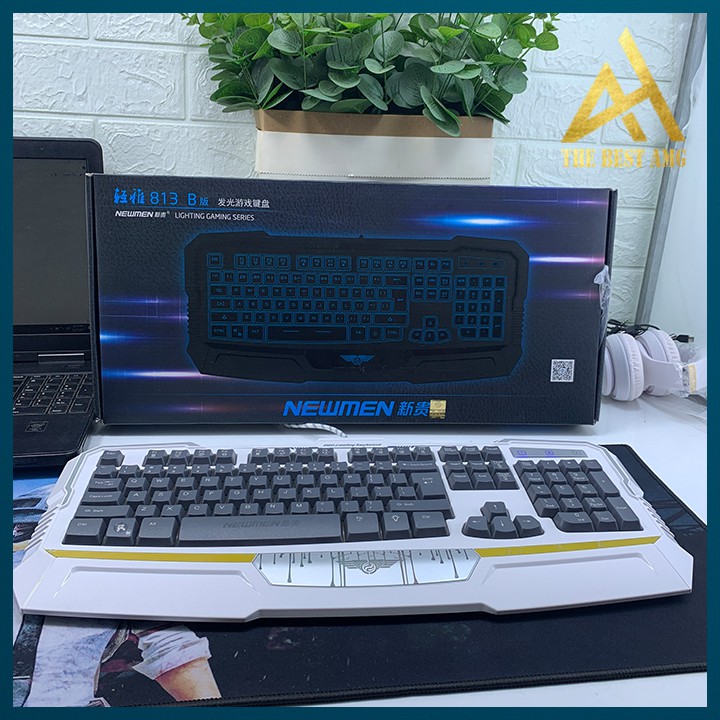 Bàn Phím Máy Vi Tính Laptop Chơi Game NEWMEN KB813 Đèn LED 7 Màu - Bàn phím Giả Cơ Keyboard Gaming Có Dây