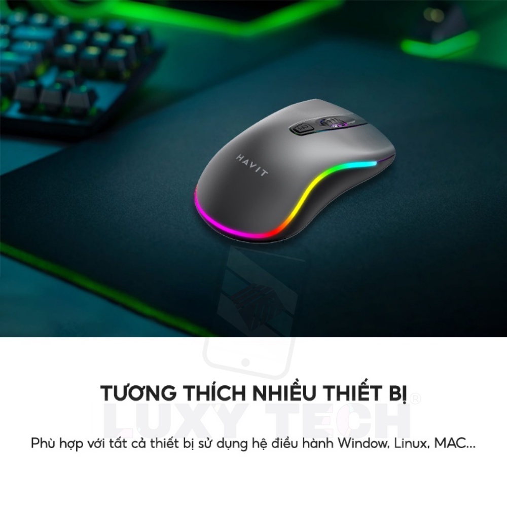 Chuột Có Dây HAVIT MS72 Độ Nhạy Lên Đến 1200 DPI , Có LED RGB - Chính Hãng Bảo Hành 12 Tháng
