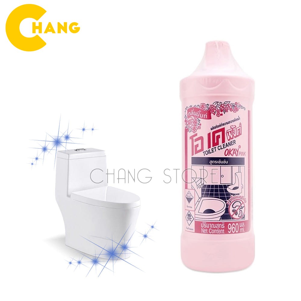 Chai tẩy toilet bồn cầu Okay Thái Lan 960ml đánh bay mọi vết bẩn cứng đầu