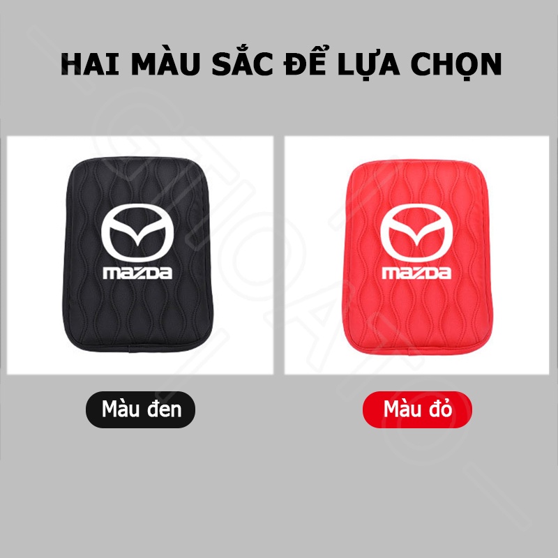 GTIOATO Đệm Tì Tay Ô Tô Đệm Da Lót Hộp Tỳ Tay Đệm Tỳ Tay Ô Tô Lót Hộp Tỳ Tay Đệm Kê Tay Cho Xe Hơi MiếNg LóT ChốNg ThấM ĐệM Tỳ Tay Trang Trí NộI ThấT Ô Tô Cho Mazda 3 5 CX7 MX5 6 Wagon CX5 2 RX7 CX30 CX-3 CX8 CX3 Atenza BT50 323 Axela CX9