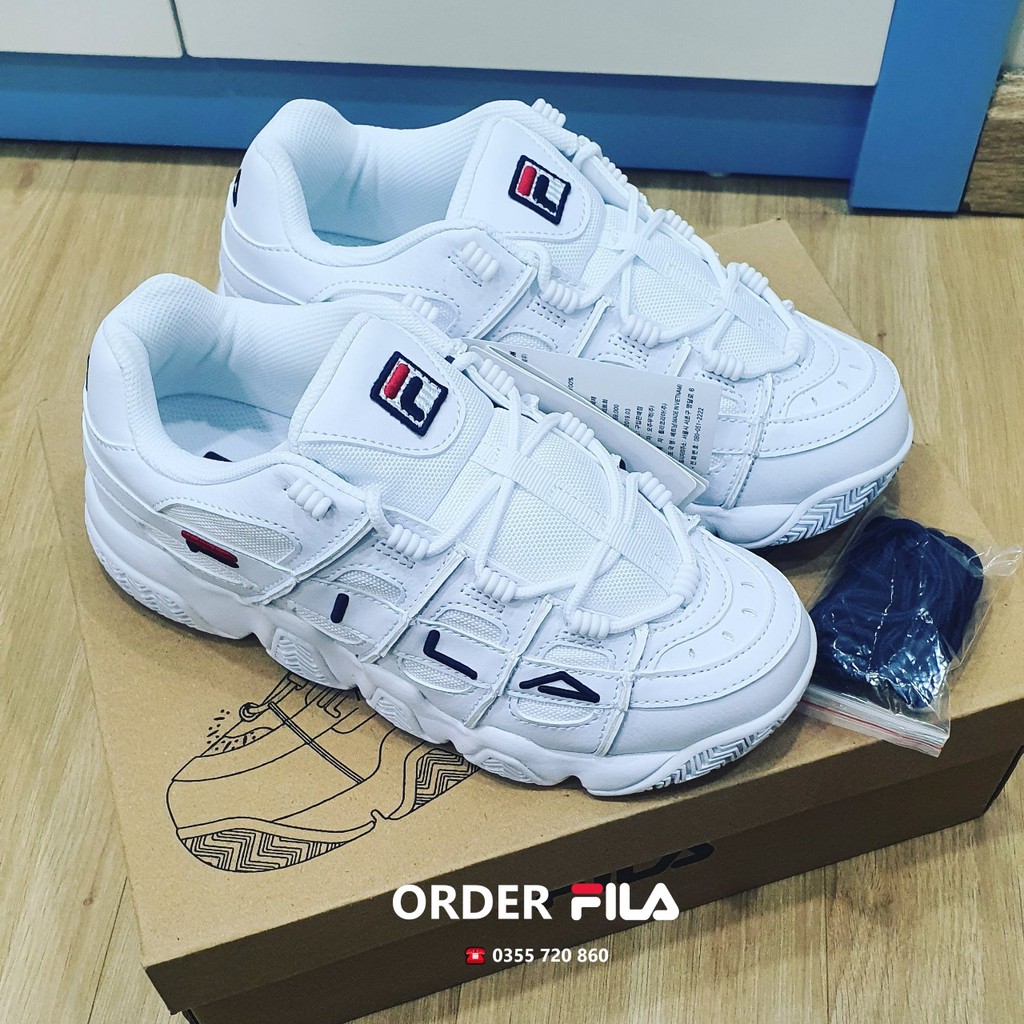 (Hàng sẵn- Đủ bill) Giày Sneaker Thể Thao Nam Nữ Fila Barricade XT 97 Trắng chính hãng 100%