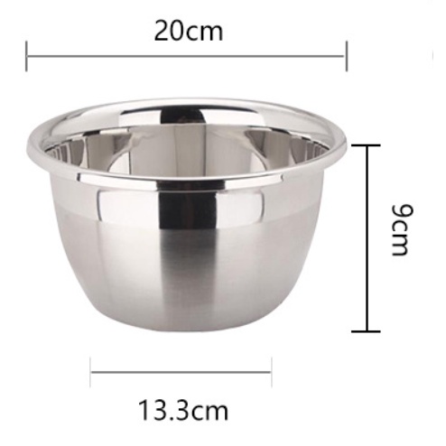 Âu Trộn Bột Tô Thố Bowl Bát Trộn Mặt Nạ Dụng Cụ Làm Bánh Bằng Inox Chất Lượng Cao - BOWL