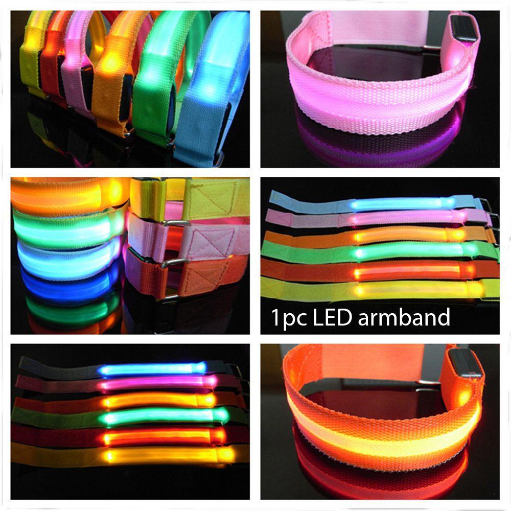 1 Vòng Đeo Tay Đèn LED Phản Quang An Toàn Khi Chạy Bộ Ban Đêm