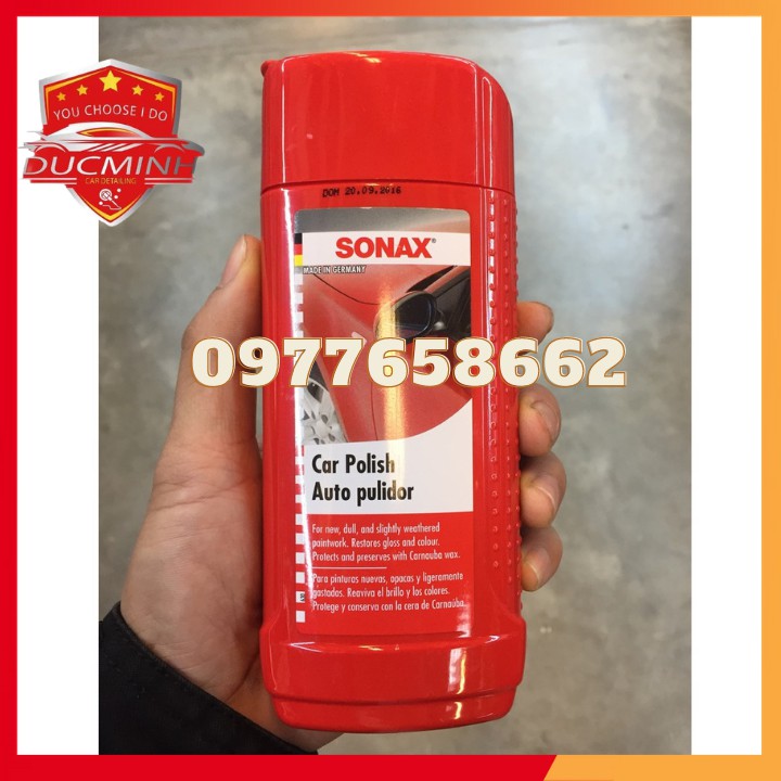 Kem Đánh Bóng Sơn ⚡ 𝑭𝑹𝑬𝑬 𝑺𝑯𝑰𝑷⚡ Kem Đánh Bóng Phục Hồi Sơn Mờ Xước Của Xe SONAX Car Polish