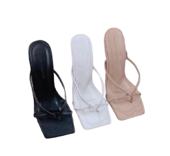 Guốc quai mảnh xỏ ngón chéo cao 7cm-A113
