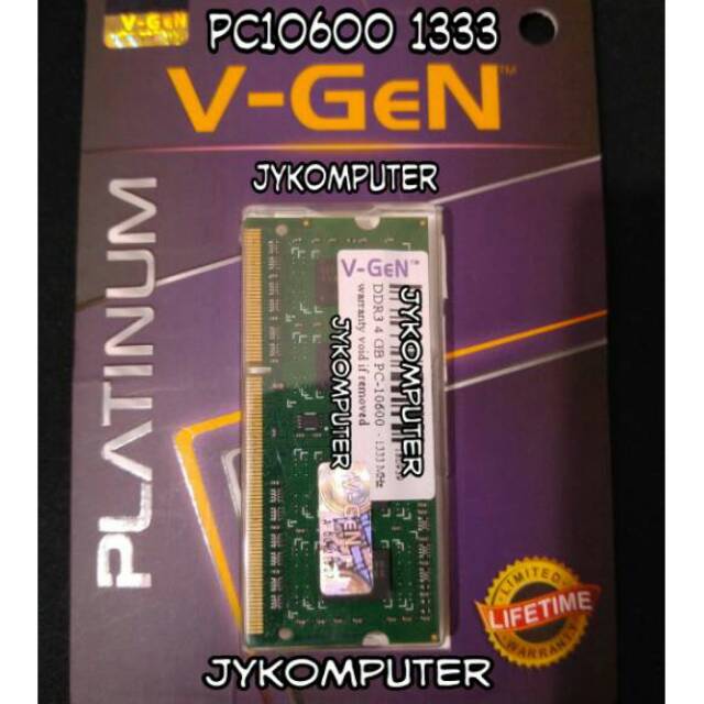 Thẻ Nhớ Laptop Vgen 4gb Ddr3 Pc10600 1333 4g Ddr3l 4 Gb 667