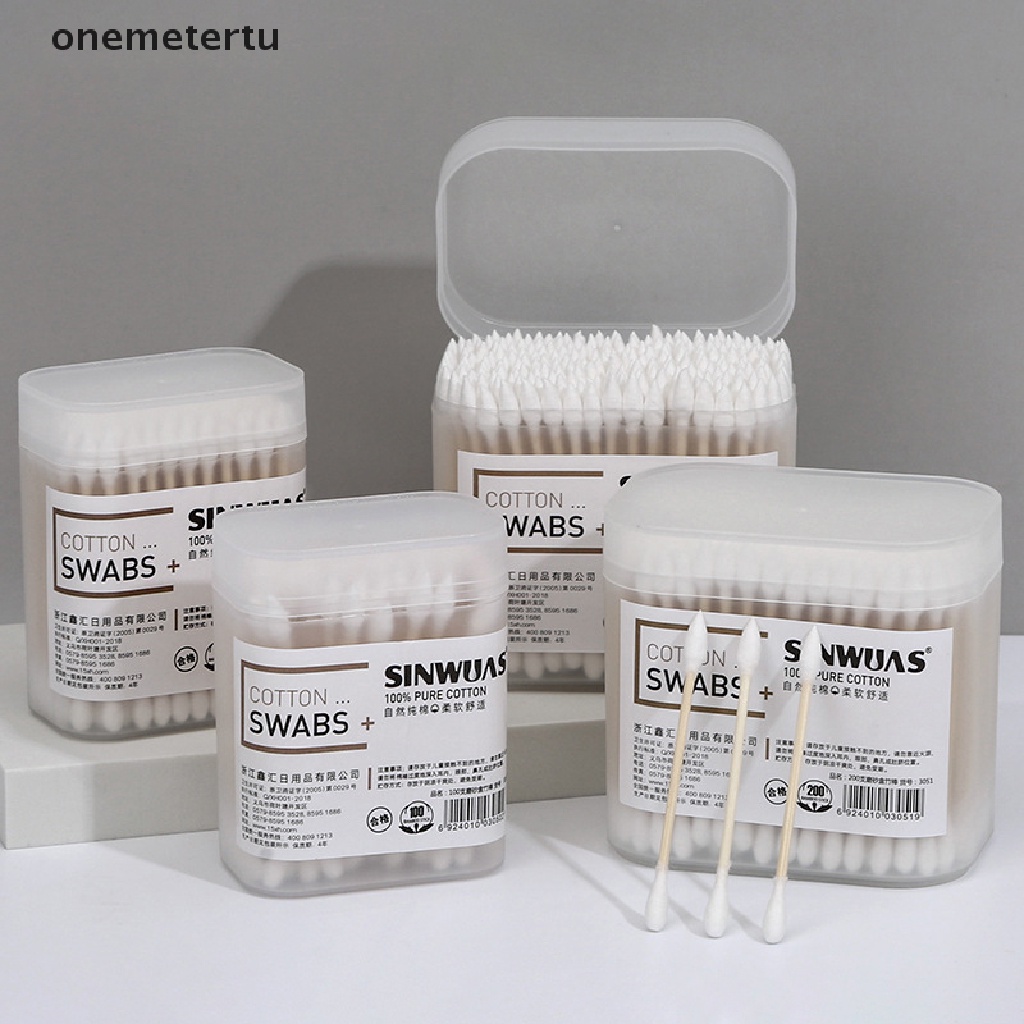 Set 100 / 200 Bông Hai Đầu Sử Dụng Một Lần Tiện Lợi