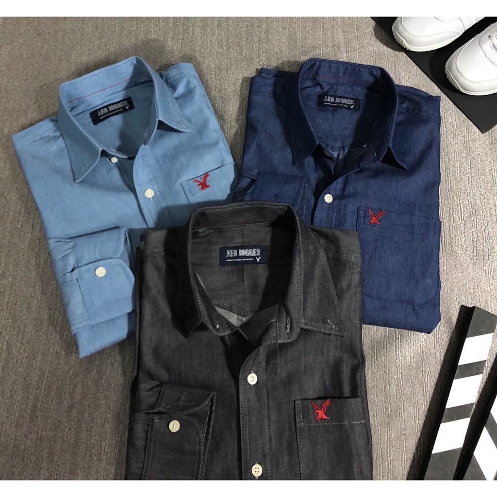 SƠ MI NAM GIẢ JEAN TAY DÀI