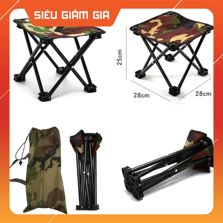 [Combo] Ghế Câu Cá Ghế Xếp Dằn Di Du Lịch Ghế Ngồi Câu Cá [Giá rẻ]