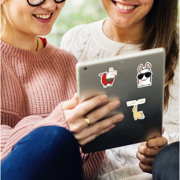 Sticker ĐỘNG VẬT DỄ THƯƠNG nhựa PVC không thấm nước, dán nón bảo hiểm, laptop, điện thoại, Vali, xe, Cực COOL #96