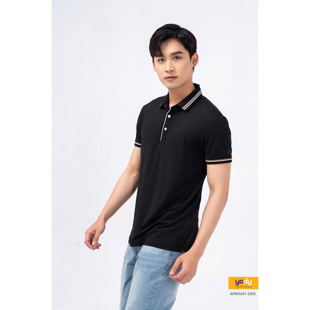 Áo polo nam coolmax phối bo YODY kiểu dáng trẻ trung thoáng mát - APM3681 | BigBuy360 - bigbuy360.vn