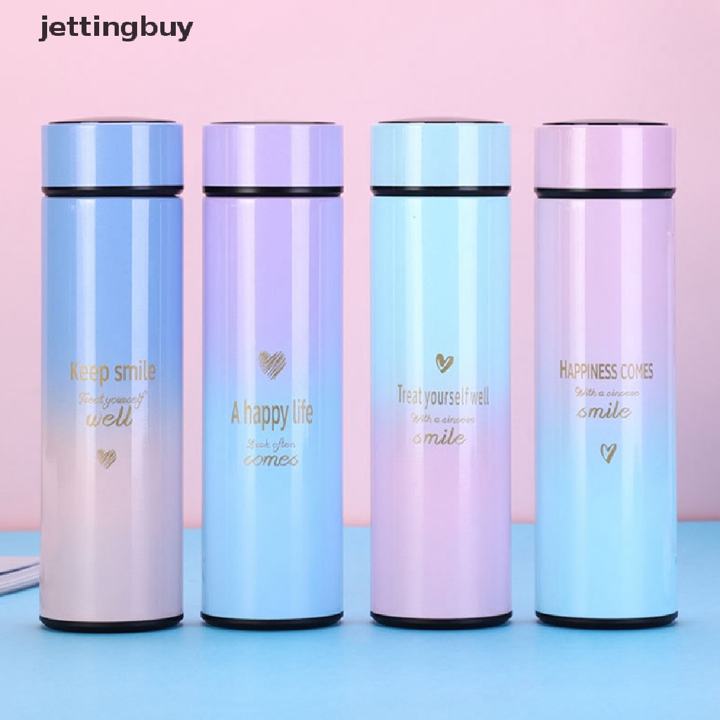 Bình nước giữ nhiệt thông minh JETTING thép không gỉ có đèn LED 500ml