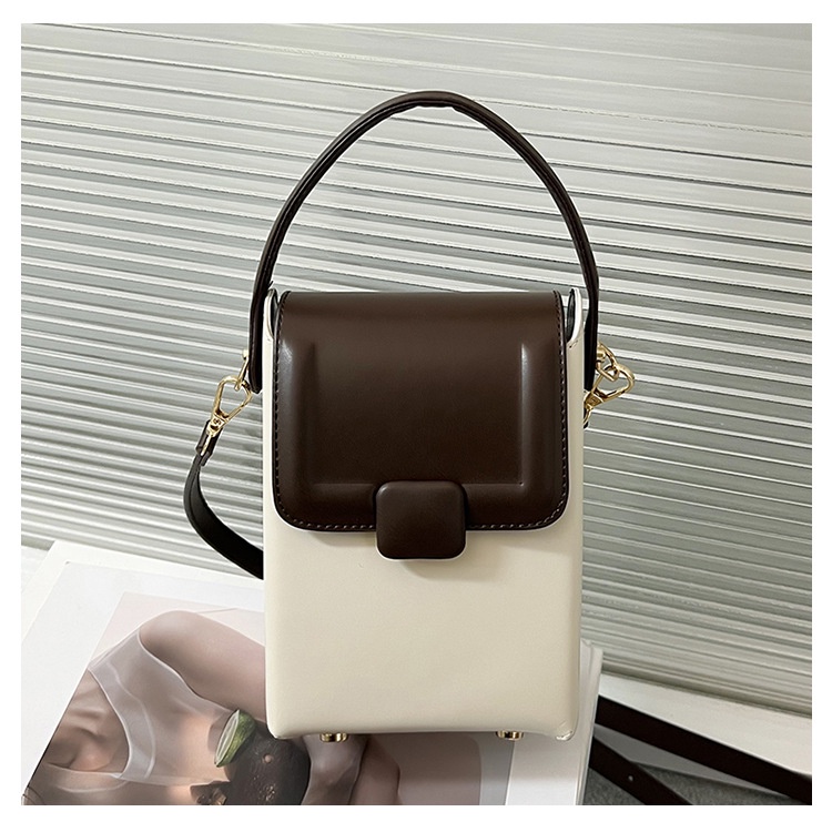 Túi Đeo Chéo Hình Vuông Cỡ Nhỏ Màu Tương Phản Thời Trang Mùa Hè 2022 Cho Nữ