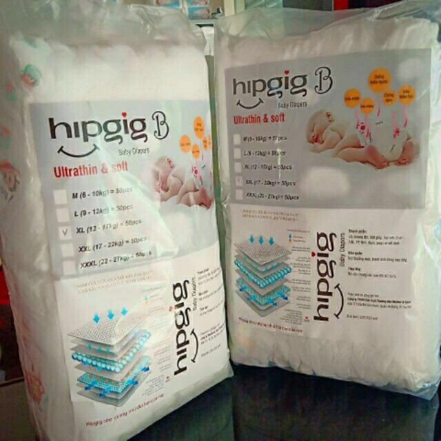 Bỉm quần hipgip M/L /XL / XXL/ XXXL 100c