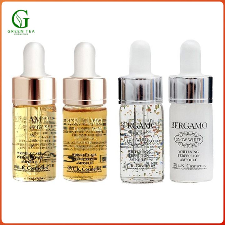 SET 4 CHAI TINH CHẤT DƯỠNG DA BERGAMO LUXURY GOLD COLLAGEN SERUM