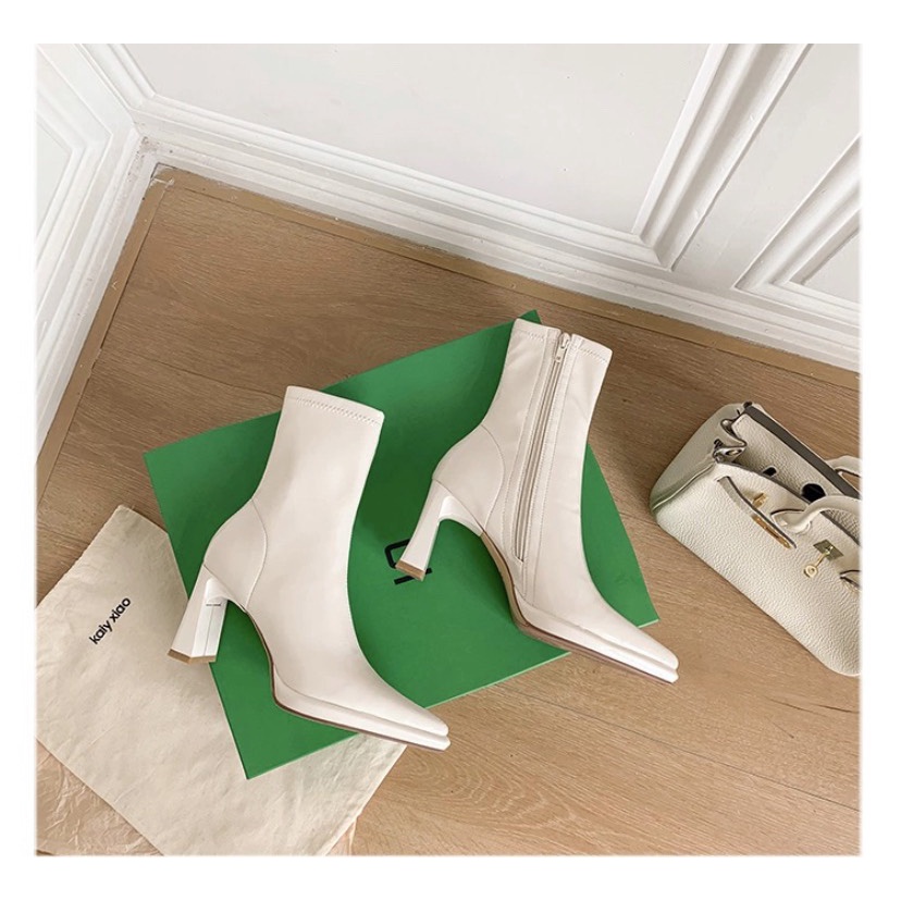 Bốt lửng gót nhỏ cao 8cm sang chảnh mùa thu đông 2023 530