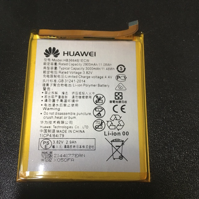 Pin HB366481ECW  Huawei Gr5Pin mini/GT3/ Honor 9i /P10 Lite/ P20/ G9/ Nova 3E/ Y7 Pro 2018/ Y6 Prime 2018/Honor 7C Zin