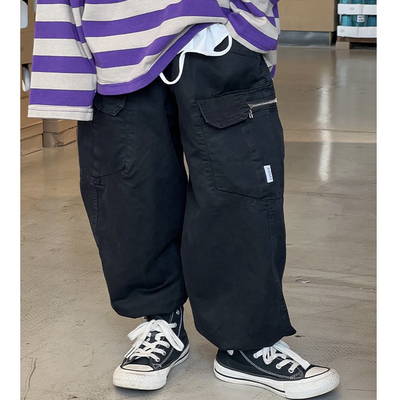 Quần Jogger kaki túi hộp ống rộng phong cách cho bé Q852 [FORM TO HƠN 0.5 SIZE]