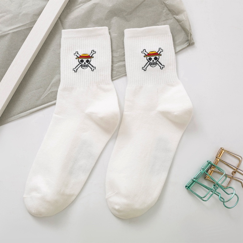 flowersqueen Vớ cotton in hình anime One Piece thời trang