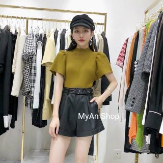 🌿 ÁO LEN CỘC VAI BỒNG CỔ 3 PHÂN💞