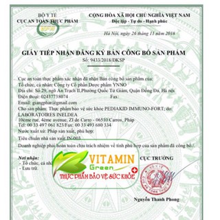 Vitamin Pediakid Immuno- Fort (tăng đề kháng)