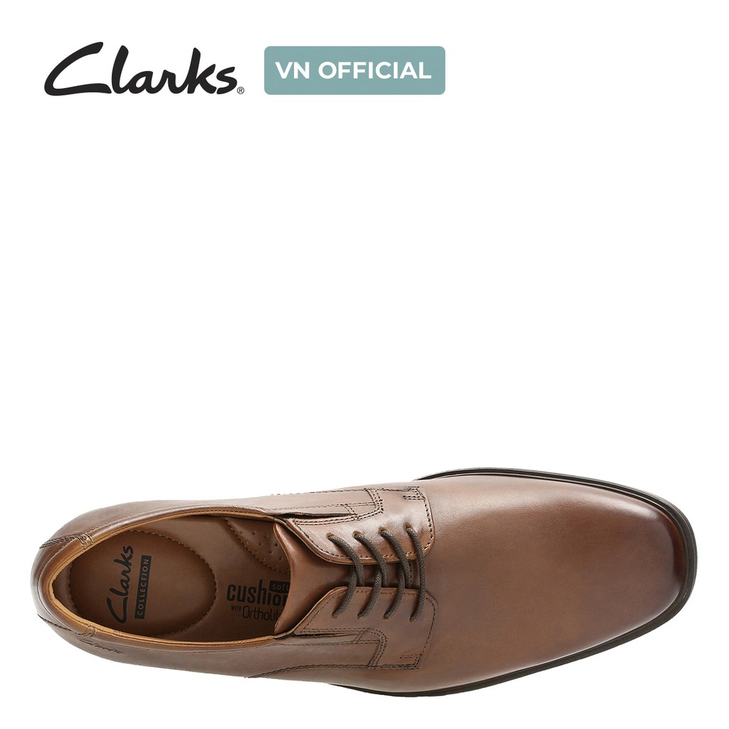 Giày Tây Da Nam Buộc Dây Clarks Tilden Plain