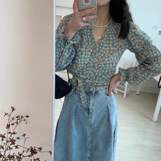 ÁO CROPTOP HOA CỘT EO (KÈM HÌNH THẬT)