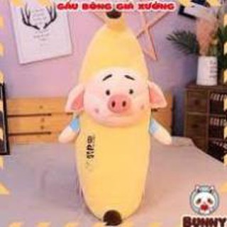Gấu bông chuối mặt heo - gối ôm chuối mặt heo size to 90cm/75cm/60cm siêu mềm mịn co giãn 4 chiều- 𝐁𝐔𝐍𝐍𝐘