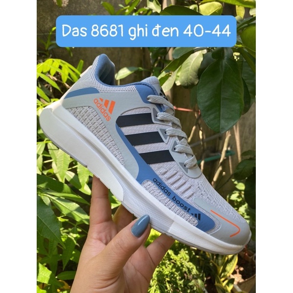 Giày thể thao lưới đế nhẹ Dass 8681 ghi đen.Tặng hộp,tất,lọ tẩy