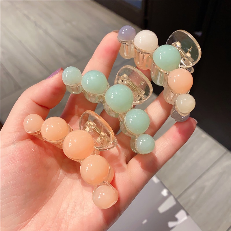 Kẹp Tóc Càng Cua Đính Ngọc Trai Acrylic 2022 Kiểu Hàn Quốc Thời Trang Cho Nữ