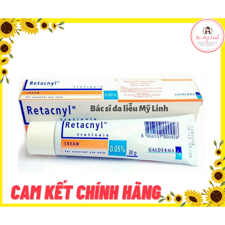 RETACNYL TRETINOIN GIẢM MỤN ẨN CHỐNG LÃO HOÁ 0,025% và 0,05%