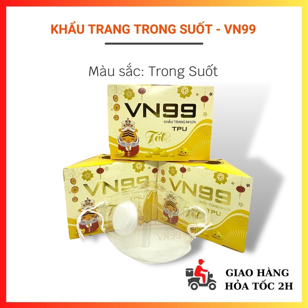 [HÀNG LOẠI I ] Khẩu trang trong suốt , khẩu trang nhựa thời gian 3D Mask nhựa dẻo TPU VN99