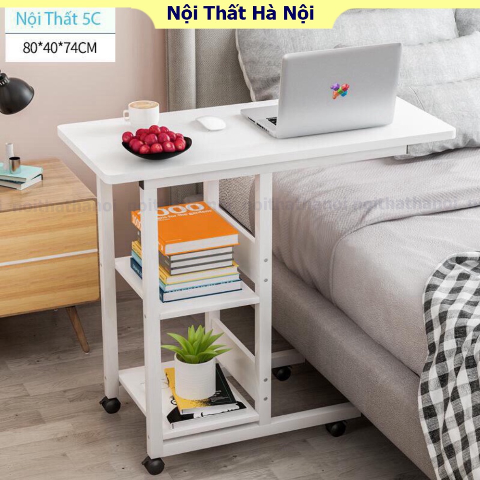 Bàn Làm Việc Thông Minh nâng hạ chiều cao ngồi giường ngồi ghế sofa và có bánh xe di chuyển