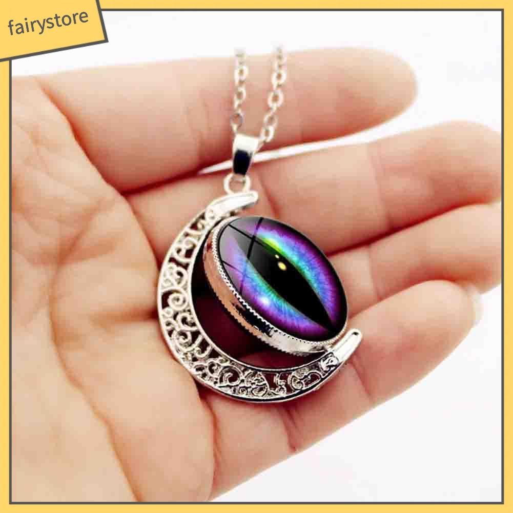 Trang sức dây chuyền đeo cổ họa tiết mắt rồng bắt mắt