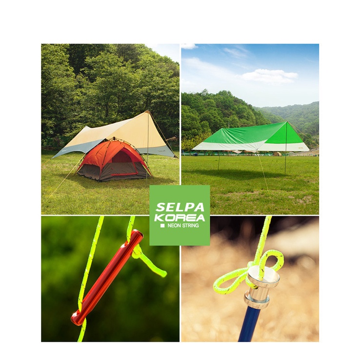 Dây thừng phản quang cắm trại dài 10m 4mm và 2.5mm