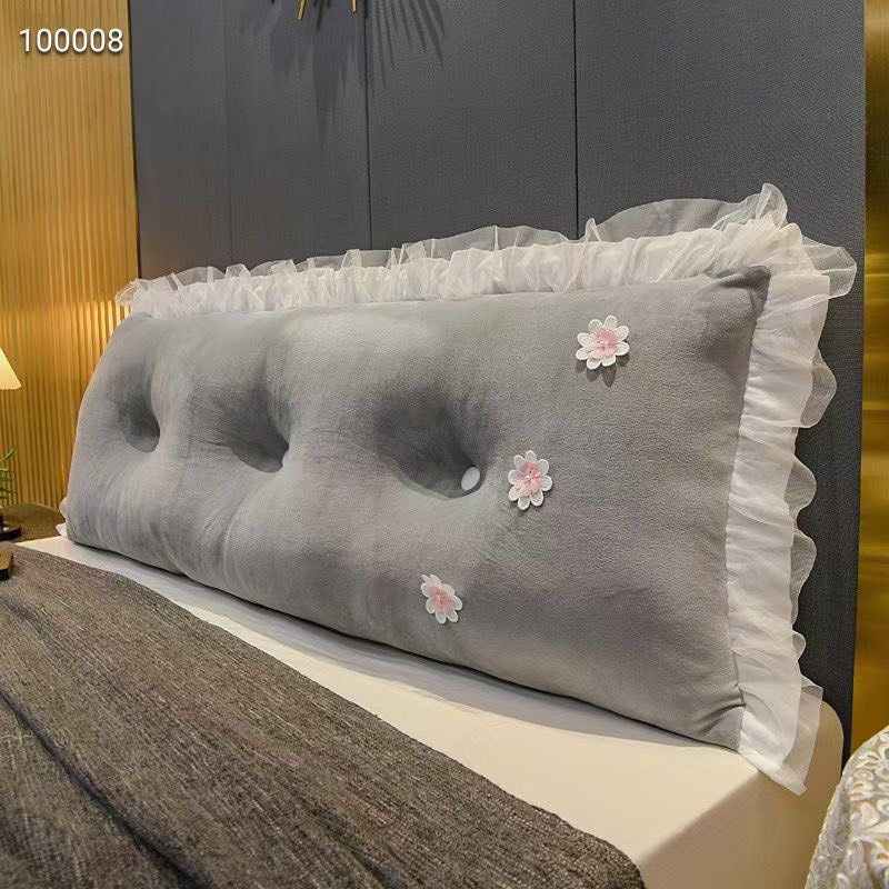 Gối Tựa Đầu Giường Hoa Nhí Có Đính Khuy